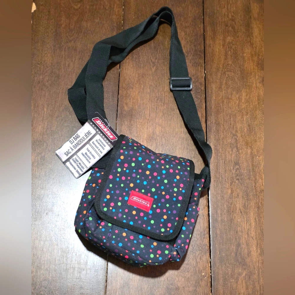 New Dickies Crossbody Bag DJ Bag Colourful Polkadots Mens - Womans